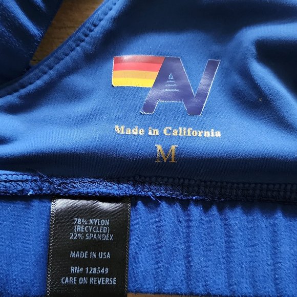 Aviator Nation Blue Triangle Adjustable Sports Bra Medium M - Picture 6 of 6